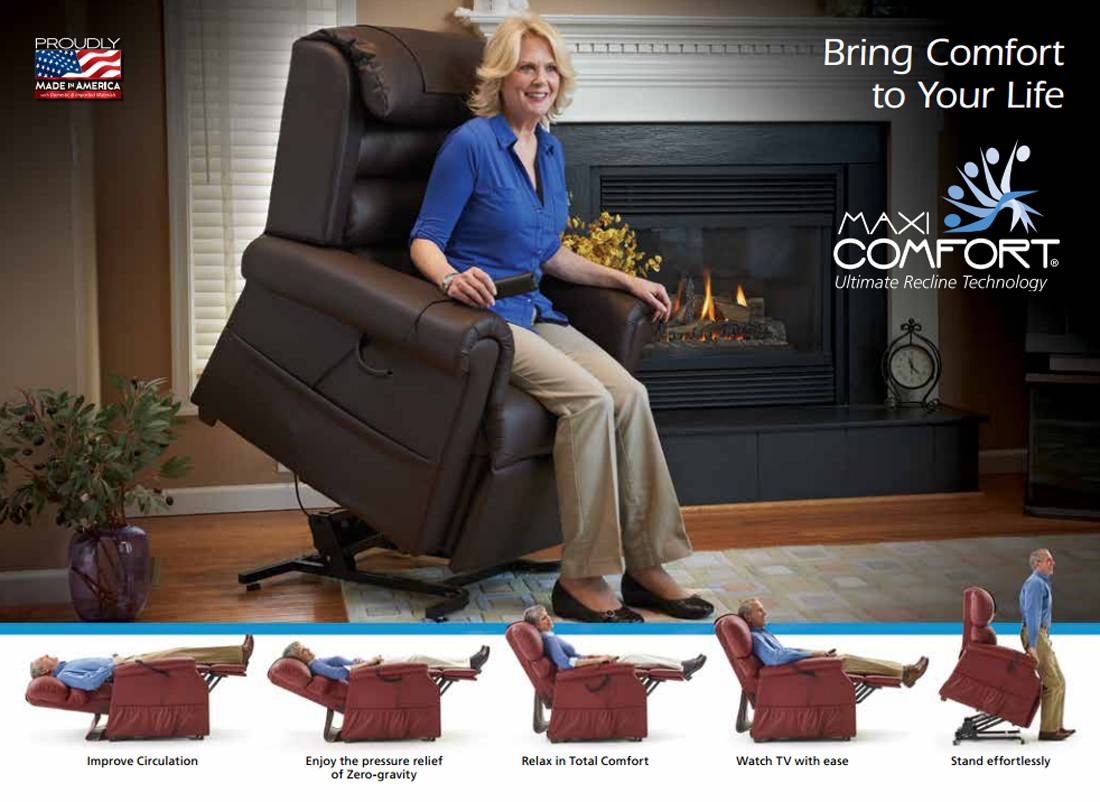 Peoria golden lift chair recline by pride viva